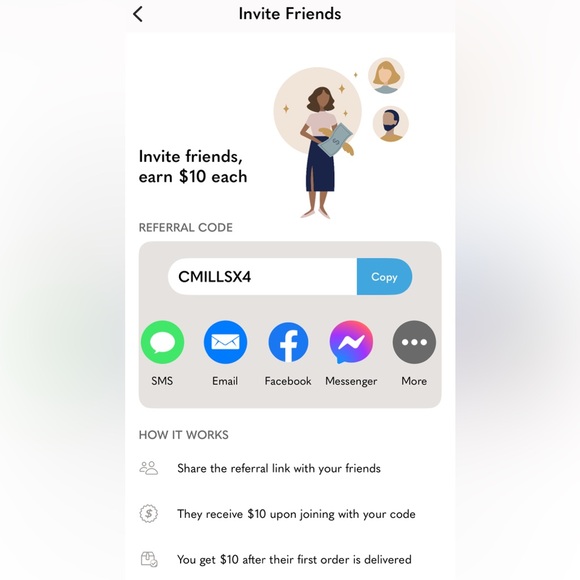 Invite friends, earn $10 each, REFERRAL CODE: CMILLSX4 - Picture 1 of 1